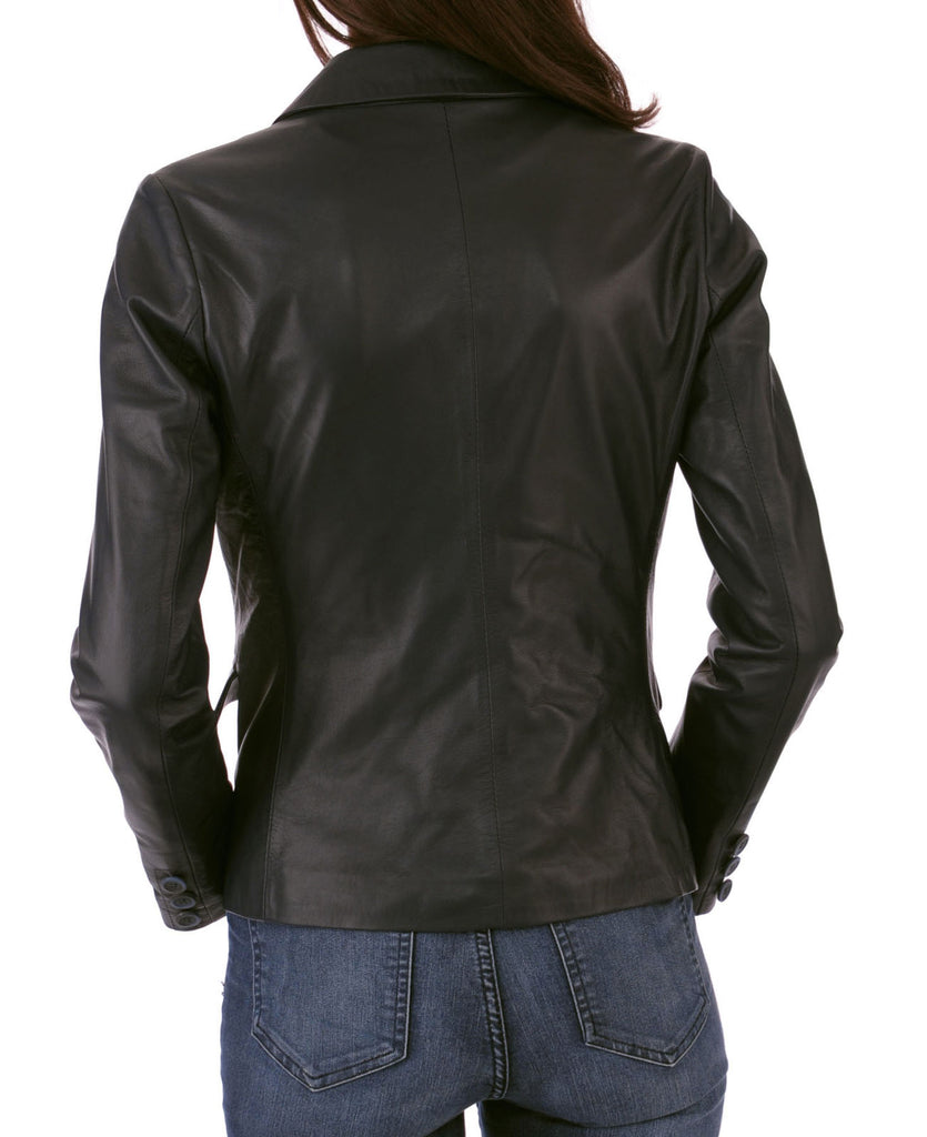 Koza Leathers Women's Real Lambskin Leather Blazer BW028