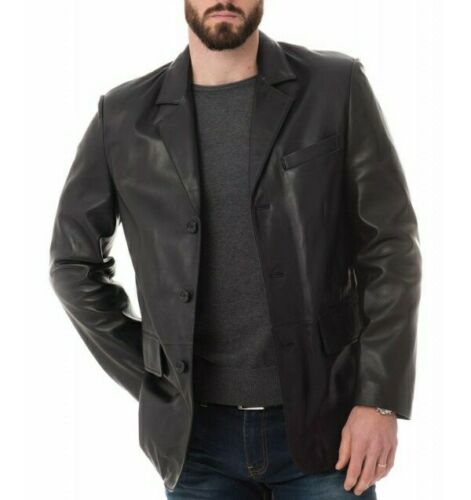 Koza Leathers Men's Real Lambskin Leather Blazer KB151