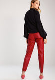 Koza Leathers Women's Real Lambskin Leather Capri Pant WP059