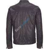 Biker Jacket - Men Real Lambskin Motorcycle Leather Biker Jacket KM228 - Koza Leathers