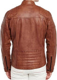 Biker Jacket - Men Real Lambskin Motorcycle Leather Biker Jacket KM514 - Koza Leathers