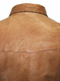 Men's Genuine Lambskin Leather Shirt Jacket MSH010