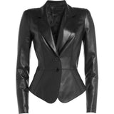 Koza Leathers Women's Real Lambskin Leather Blazer BW075