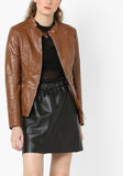 Biker / Motorcycle Jacket - Women Real Lambskin Leather Biker Jacket KW566 - Koza Leathers