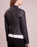 Biker / Motorcycle Jacket - Women Real Lambskin Leather Biker Jacket KW198 - Koza Leathers