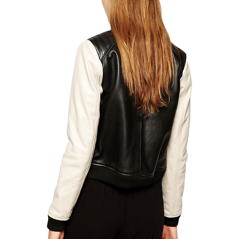Biker / Motorcycle Jacket - Women Real Lambskin Leather Biker Jacket KW452 - Koza Leathers