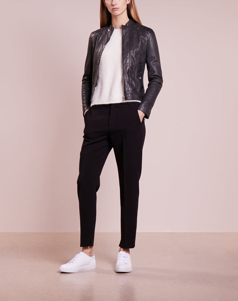 Biker / Motorcycle Jacket - Women Real Lambskin Leather Biker Jacket KW198 - Koza Leathers