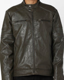 Biker Jacket - Men Real Lambskin Motorcycle Leather Biker Jacket KM610 - Koza Leathers