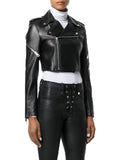 Biker / Motorcycle Jacket - Women Real Lambskin Leather Biker Jacket KW551 - Koza Leathers