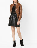 Biker / Motorcycle Jacket - Women Real Lambskin Leather Biker Jacket KW566 - Koza Leathers