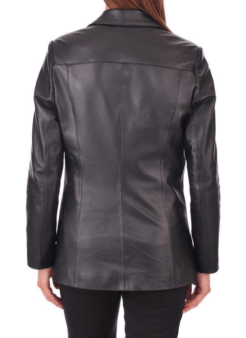 Koza Leathers Women's Real Lambskin Leather Blazer BW030