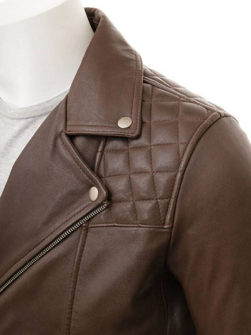 Biker Jacket - Men Real Lambskin Motorcycle Leather Biker Jacket KM517 - Koza Leathers