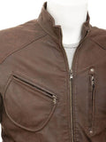 Biker Jacket - Men Real Lambskin Motorcycle Leather Biker Jacket KM521 - Koza Leathers