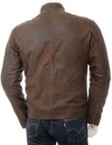 Biker Jacket - Men Real Lambskin Motorcycle Leather Biker Jacket KM521 - Koza Leathers