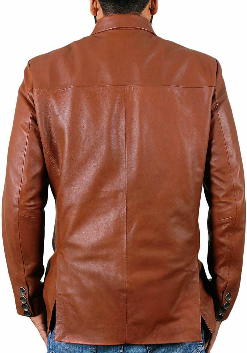Koza Leathers Men's Real Lambskin Leather Blazer KB043