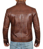 Koza Leathers Men's Genuine Lambskin Leather Vintage Bomber Jacket VJ010