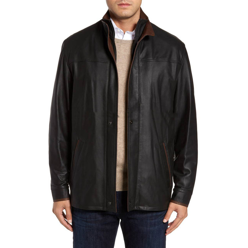 Biker Jacket - Men Real Lambskin Motorcycle Leather Biker Jacket KM320 - Koza Leathers