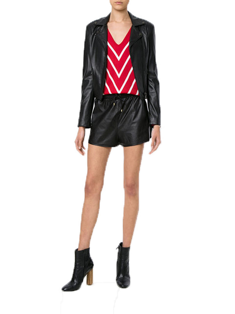 Biker / Motorcycle Jacket - Women Real Lambskin Leather Biker Jacket KW552 - Koza Leathers