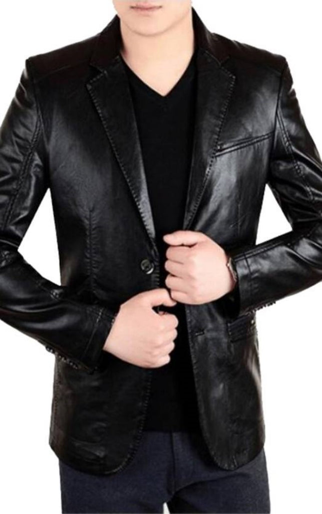 Koza Leathers Men's Real Lambskin Leather Blazer KB024