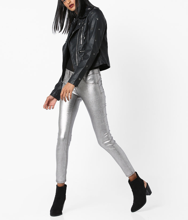 Biker / Motorcycle Jacket - Women Real Lambskin Leather Biker Jacket KW567 - Koza Leathers