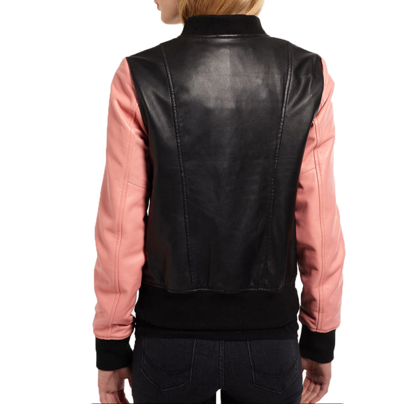 Biker / Motorcycle Jacket - Women Real Lambskin Leather Biker Jacket KW453 - Koza Leathers