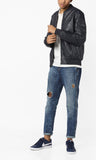 Biker Jacket - Men Real Lambskin Motorcycle Leather Biker Jacket KM611 - Koza Leathers