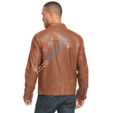 Koza Leathers Men's Genuine Lambskin Bomber Leather Jacket NJ010