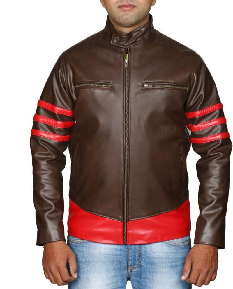 Biker Jacket - Men Real Lambskin Motorcycle Leather Biker Jacket KM526 - Koza Leathers