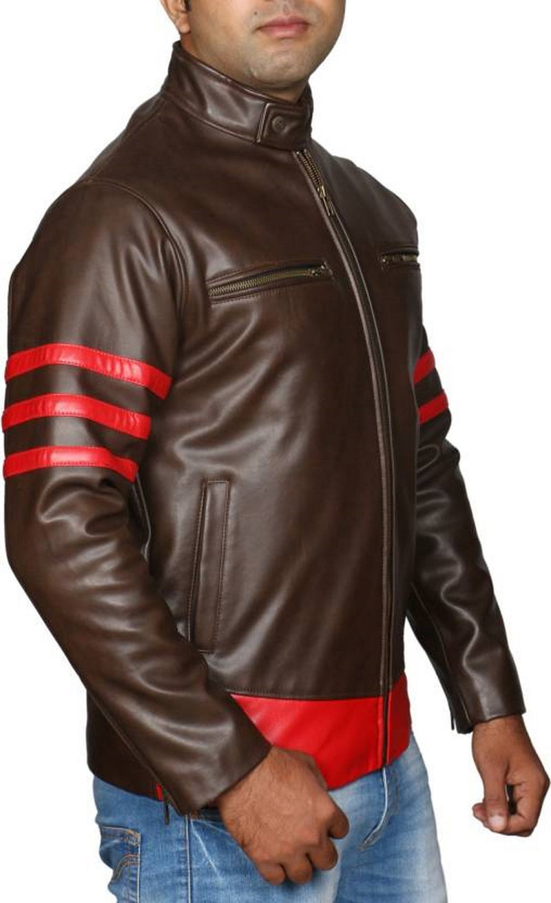 Biker Jacket - Men Real Lambskin Motorcycle Leather Biker Jacket KM526 - Koza Leathers