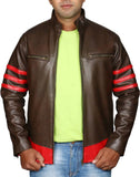 Biker Jacket - Men Real Lambskin Motorcycle Leather Biker Jacket KM526 - Koza Leathers