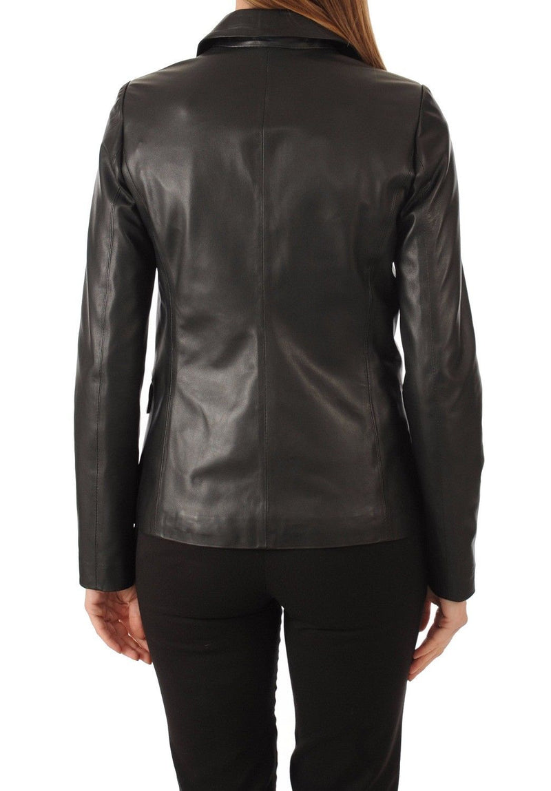 Koza Leathers Women's Real Lambskin Leather Blazer BW040