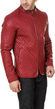 Biker Jacket - Men Real Lambskin Motorcycle Leather Biker Jacket KM531 - Koza Leathers