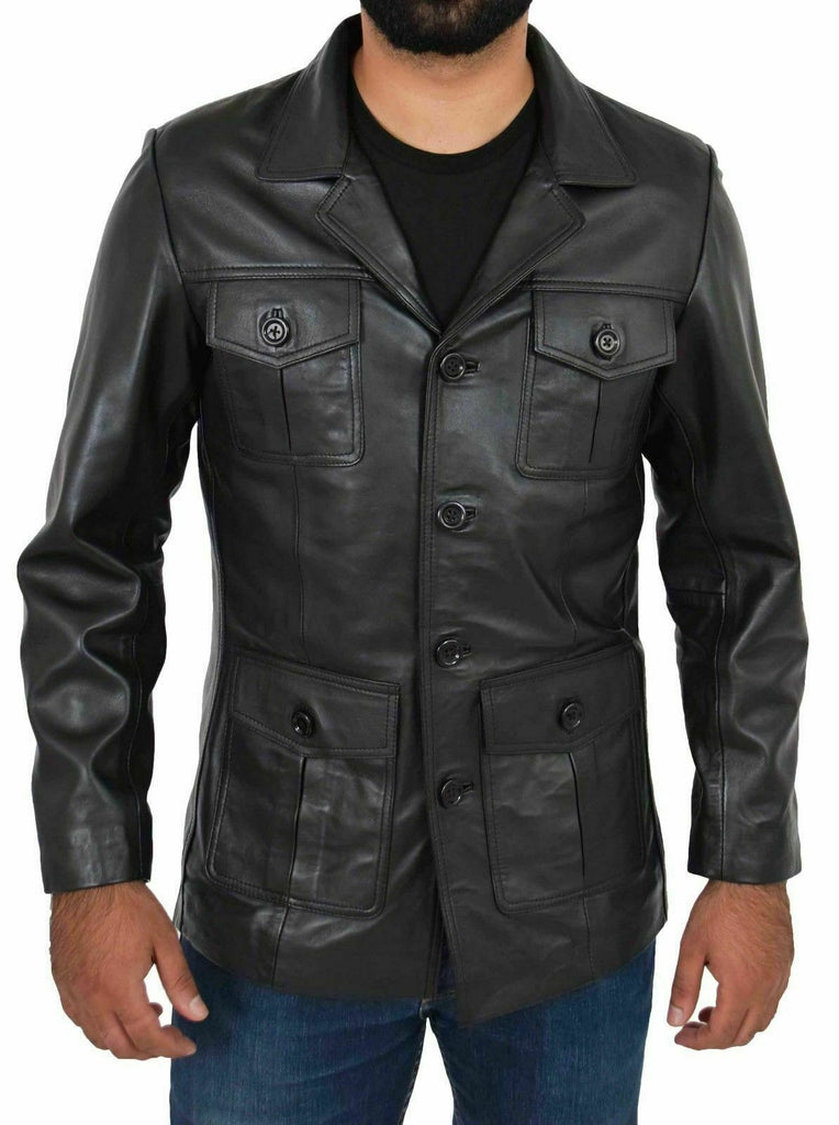 Koza Leathers Men's Real Lambskin Leather Blazer KB158