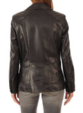 Koza Leathers Women's Real Lambskin Leather Blazer BW041
