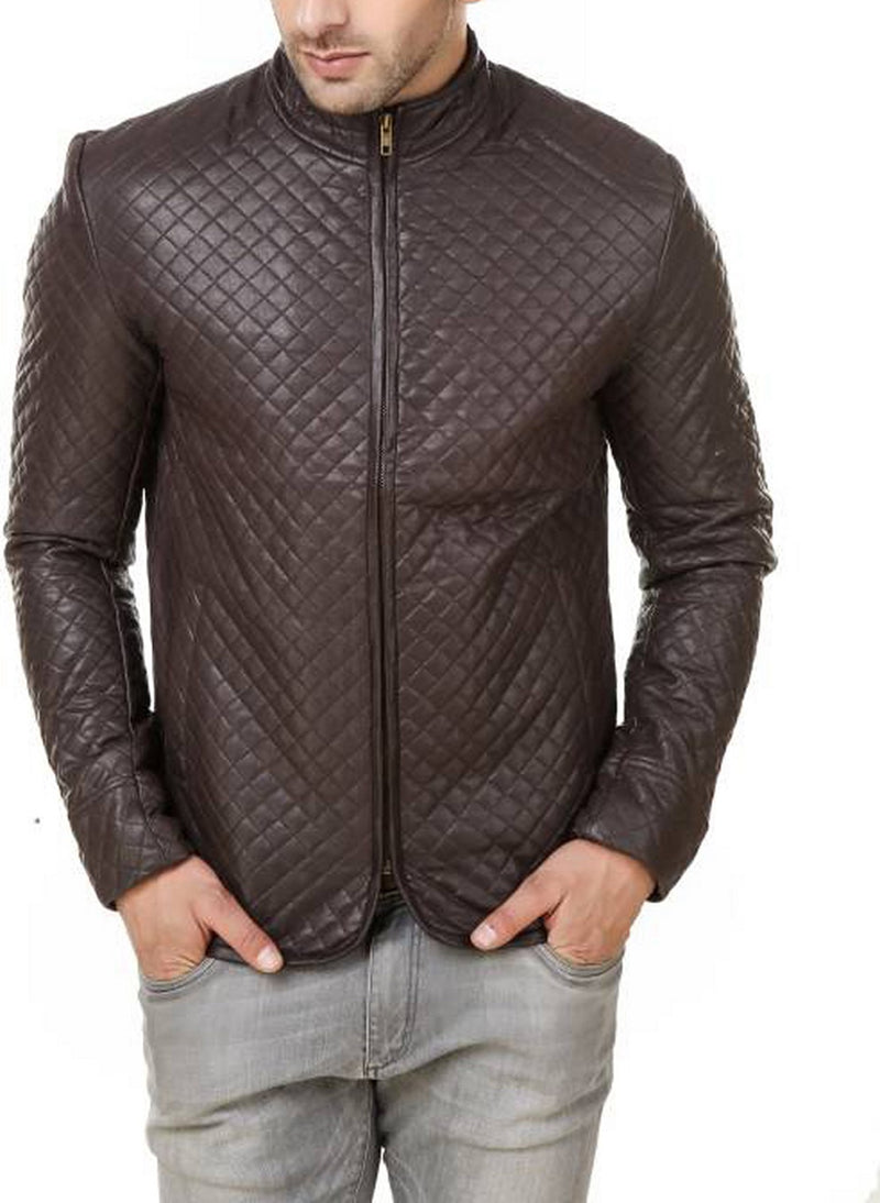 Biker Jacket - Men Real Lambskin Motorcycle Leather Biker Jacket KM533 - Koza Leathers