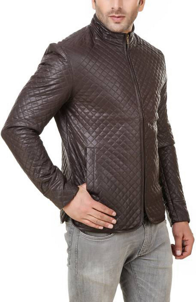Biker Jacket - Men Real Lambskin Motorcycle Leather Biker Jacket KM533 - Koza Leathers