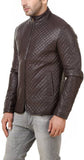 Biker Jacket - Men Real Lambskin Motorcycle Leather Biker Jacket KM533 - Koza Leathers