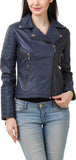 Biker / Motorcycle Jacket - Women Real Lambskin Leather Biker Jacket KW388 - Koza Leathers