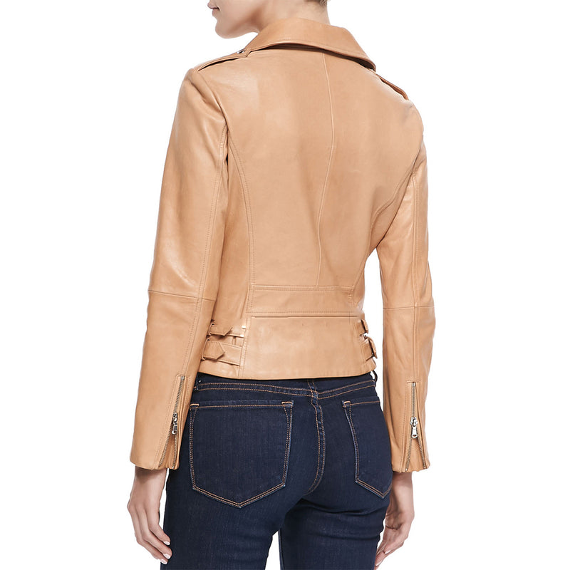 Biker / Motorcycle Jacket - Women Real Lambskin Leather Biker Jacket KW454 - Koza Leathers