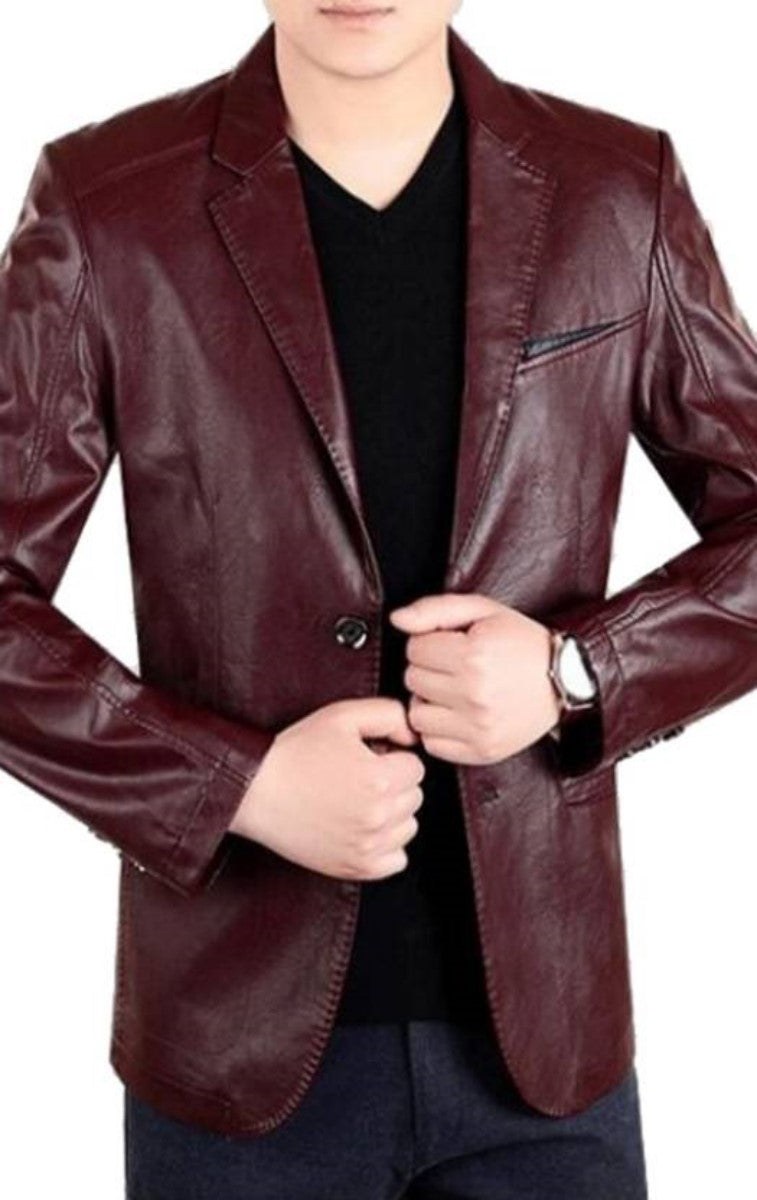 Koza Leathers Men's Real Lambskin Leather Blazer KB025