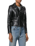 Biker / Motorcycle Jacket - Women Real Lambskin Leather Biker Jacket KW553 - Koza Leathers