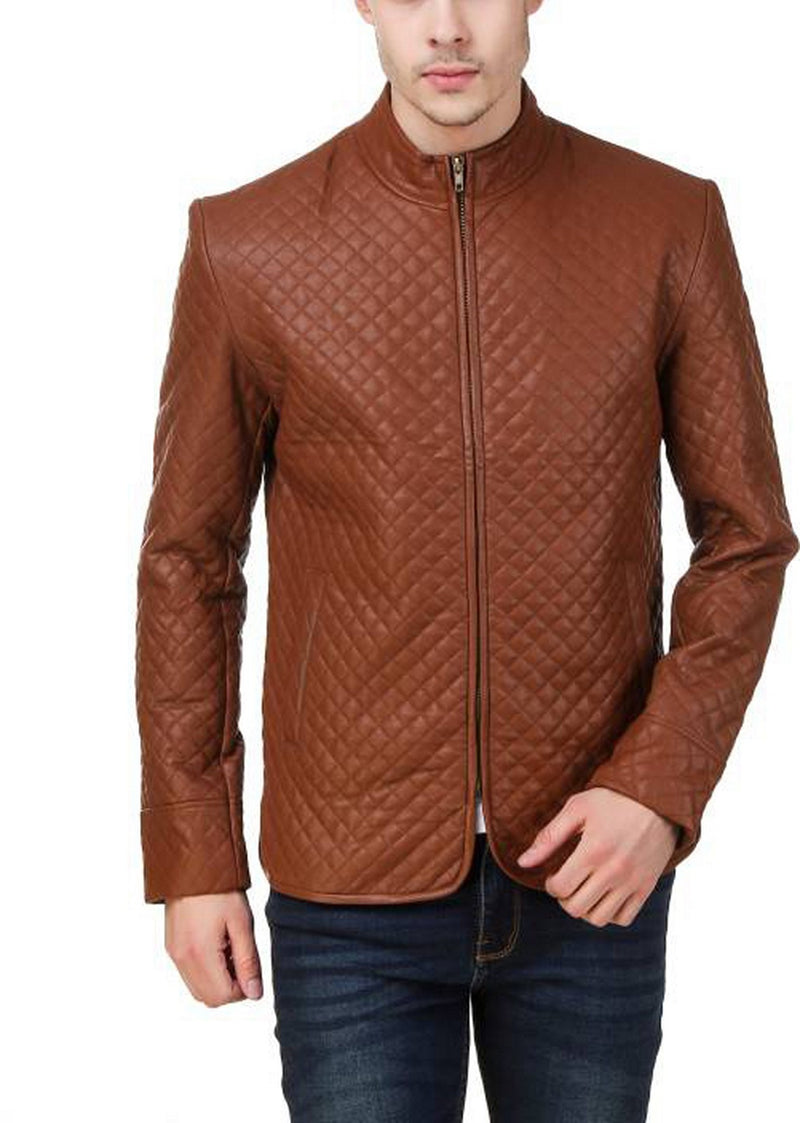 Biker Jacket - Men Real Lambskin Motorcycle Leather Biker Jacket KM534 - Koza Leathers