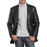 Leather Blazer - Men Real Sheepskin Leather Blazer KB015 - Koza Leathers