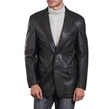 Leather Blazer - Men Real Sheepskin Leather Blazer KB015 - Koza Leathers