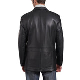 Leather Blazer - Men Real Sheepskin Leather Blazer KB015 - Koza Leathers