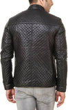 Biker Jacket - Men Real Lambskin Motorcycle Leather Biker Jacket KM535 - Koza Leathers