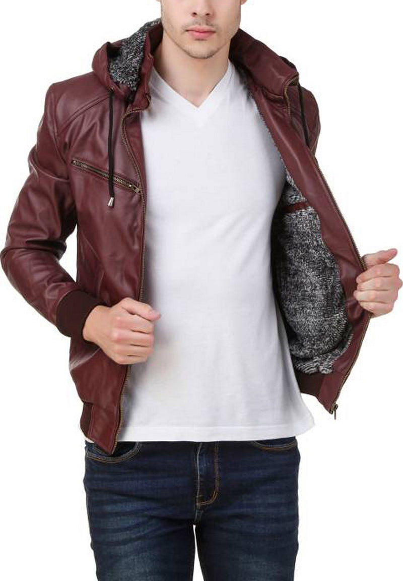 Biker Jacket - Men Real Lambskin Motorcycle Leather Biker Jacket KM537 - Koza Leathers
