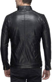 Biker Jacket - Men Real Lambskin Motorcycle Leather Biker Jacket KM538 - Koza Leathers