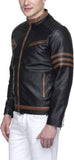 Biker Jacket - Men Real Lambskin Motorcycle Leather Biker Jacket KM539 - Koza Leathers