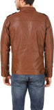 Biker Jacket - Men Real Lambskin Motorcycle Leather Biker Jacket KM540 - Koza Leathers